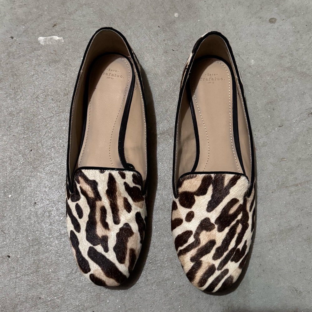 Zara Leopard Print Flats in Size: EU 38 (US 7.5)